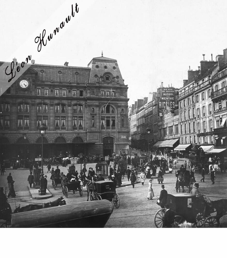 6. devant la gare st Lazare vers 1910